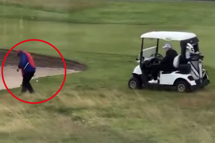 Trampın qolf oyununda aldatdığına dair sübutlar internetə sızdı